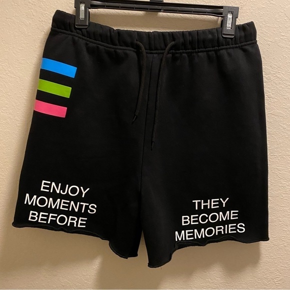 Mayfair The Label Pants - Revolve Mayfair The Label Black Graphic Drawstring Shorts Size M/L